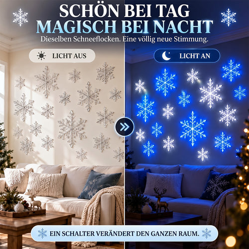 ❄️TYIIMAX LED-Schneeflocken-Wandleuchten-Set (12 Stück)