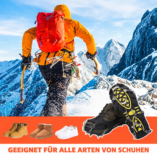 ❄️ TYII™ 8-Zacken-Schuhspikes – Rutschfeste Schneekrallen mit Edelstahlketten für Winter, Wandern & Outdoor