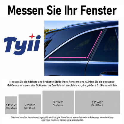 TYII™ Kolibri & Sonnenblumen Auto-Fensteraufkleber – Wasserfester Vinyl-Aufkleber für Autofenster, Zuschneidbar & Passgenau
