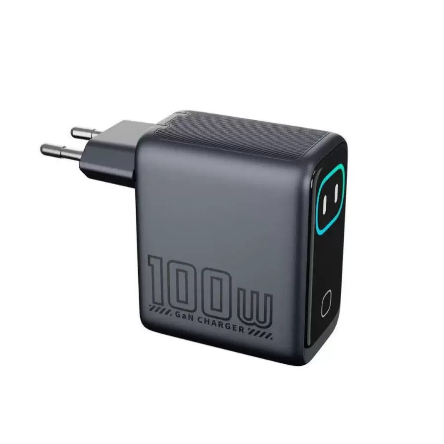 TYII™ 100W GaN USB-C Ladegerät mit Digitalanzeige – 3-Port Schnellladegerät mit intelligenter Leistungsverteilung