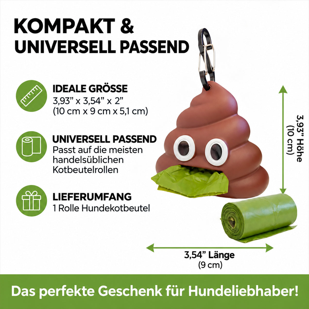 🐶🐾 Hundekotbeutelspender für die Hundeleine – Stabiler & praktischer Beutelhalter