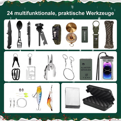 🛠️24-Tage-Überlebenskalender – Notfallausrüstung-Countdown-Geschenkbox🎁