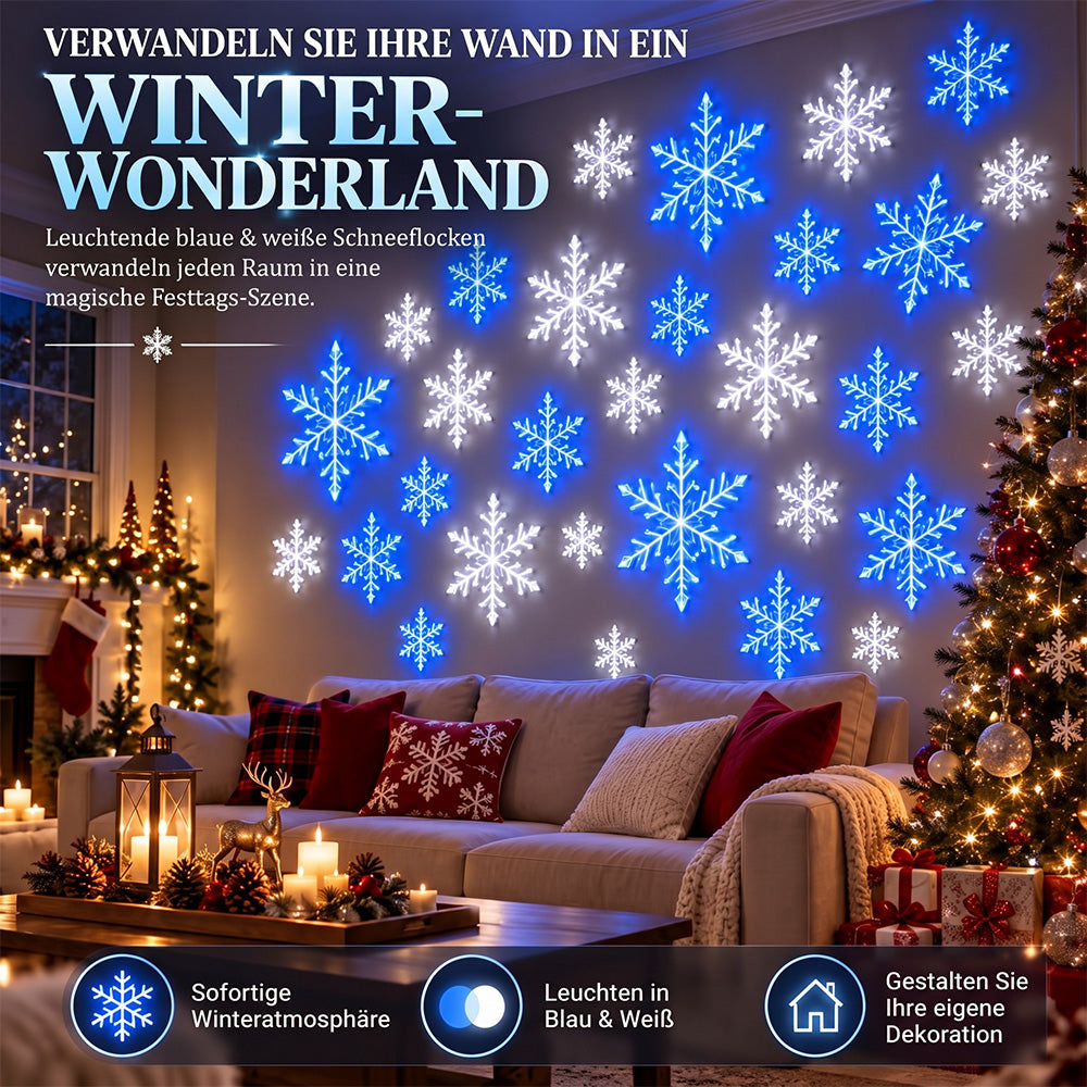 ❄️TYIIMAX LED-Schneeflocken-Wandleuchten-Set (12 Stück)