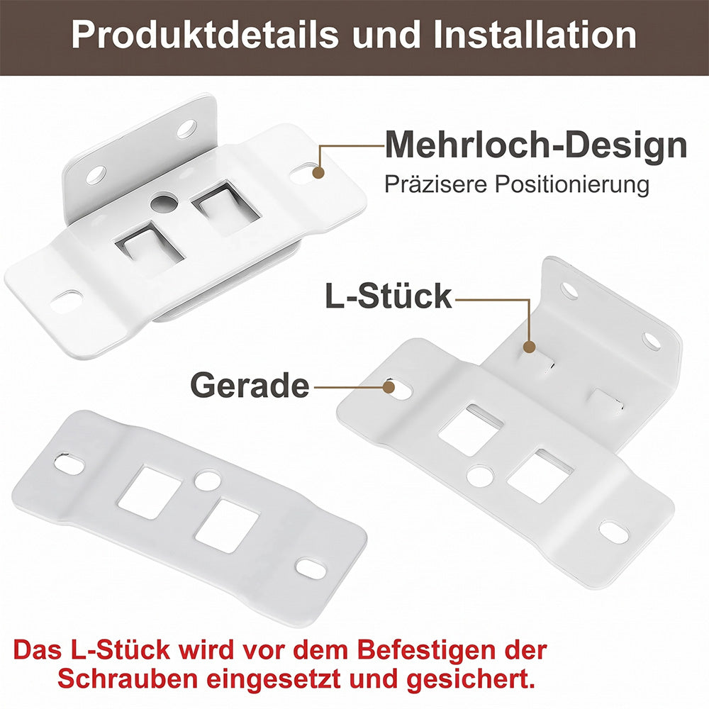 10er-Set Schnellmontage-Möbelverbinder mit Schrauben