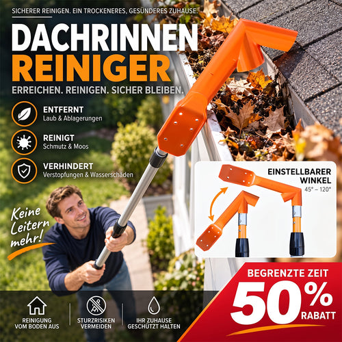 Werkzeuge zur Dachrinnenreinigung ohne Klettern