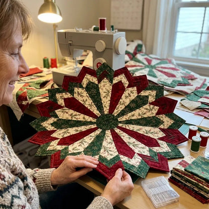 ✨ Quilting-Schablonenset „Holiday Star“ – DIY-Schablonen für festliche Tischläufer