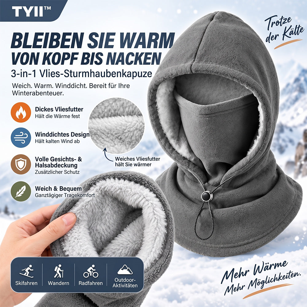 TYII™ 3-in-1 Winter-Sturmhaube aus Fleece – Warm, Winddicht & Vielseitig