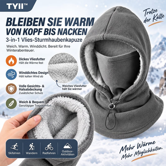 TYII™ 3-in-1 Winter-Sturmhaube aus Fleece – Warm, Winddicht & Vielseitig