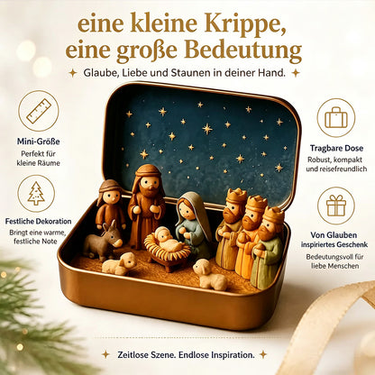 🎄 Mini-Krippenszene im Taschenformat mit Aufbewahrungsbox