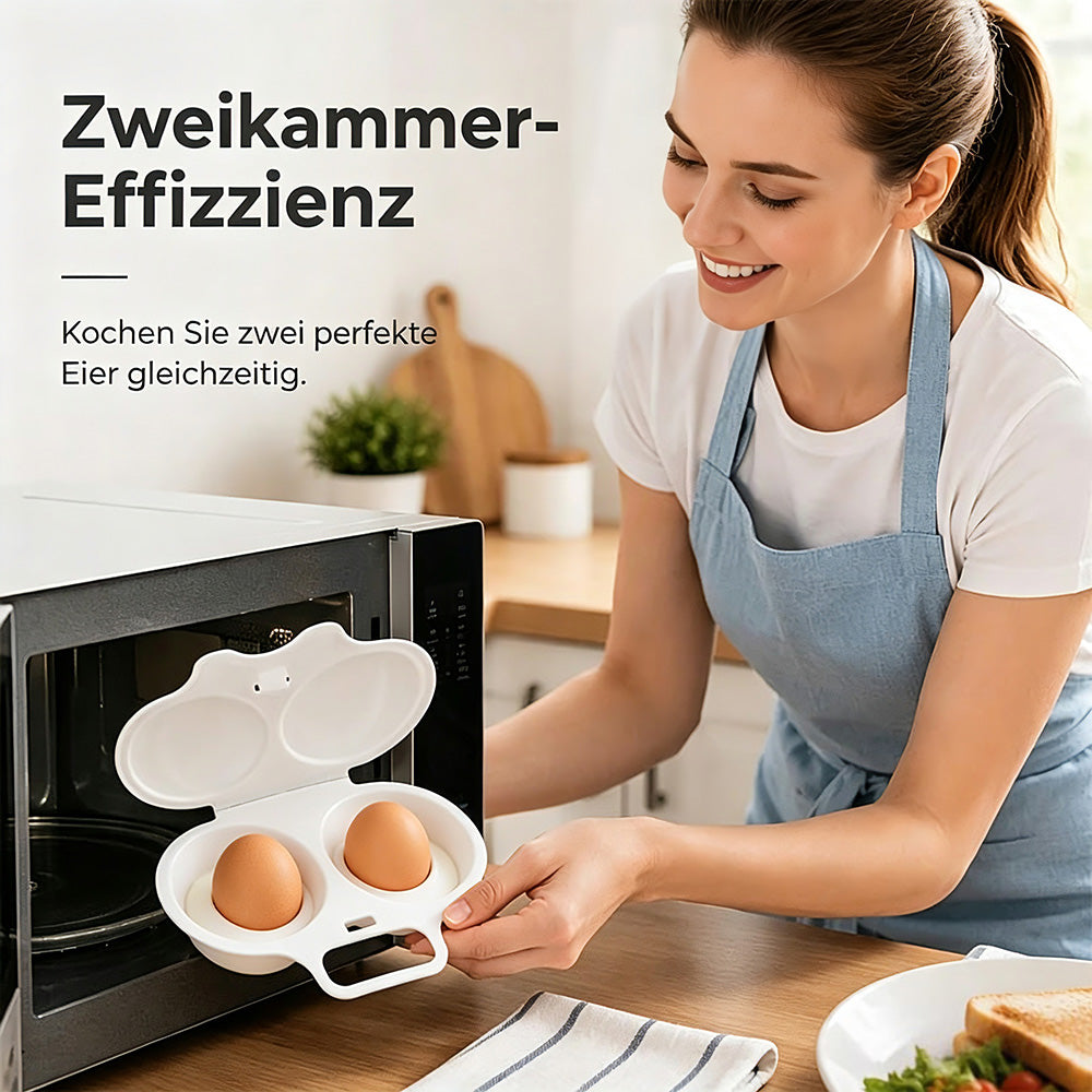 🥚✨ Mikrowellen-Eierpochierer mit zwei Fächern | Schnelles & gesundes Frühstück in Minuten 🍳
