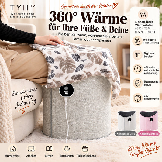 TYII™ 360°-Elektro-Fuß- und Beinwärmer – Heizung für den Schreibtisch mit 5 Stufen und Digitalanzeige