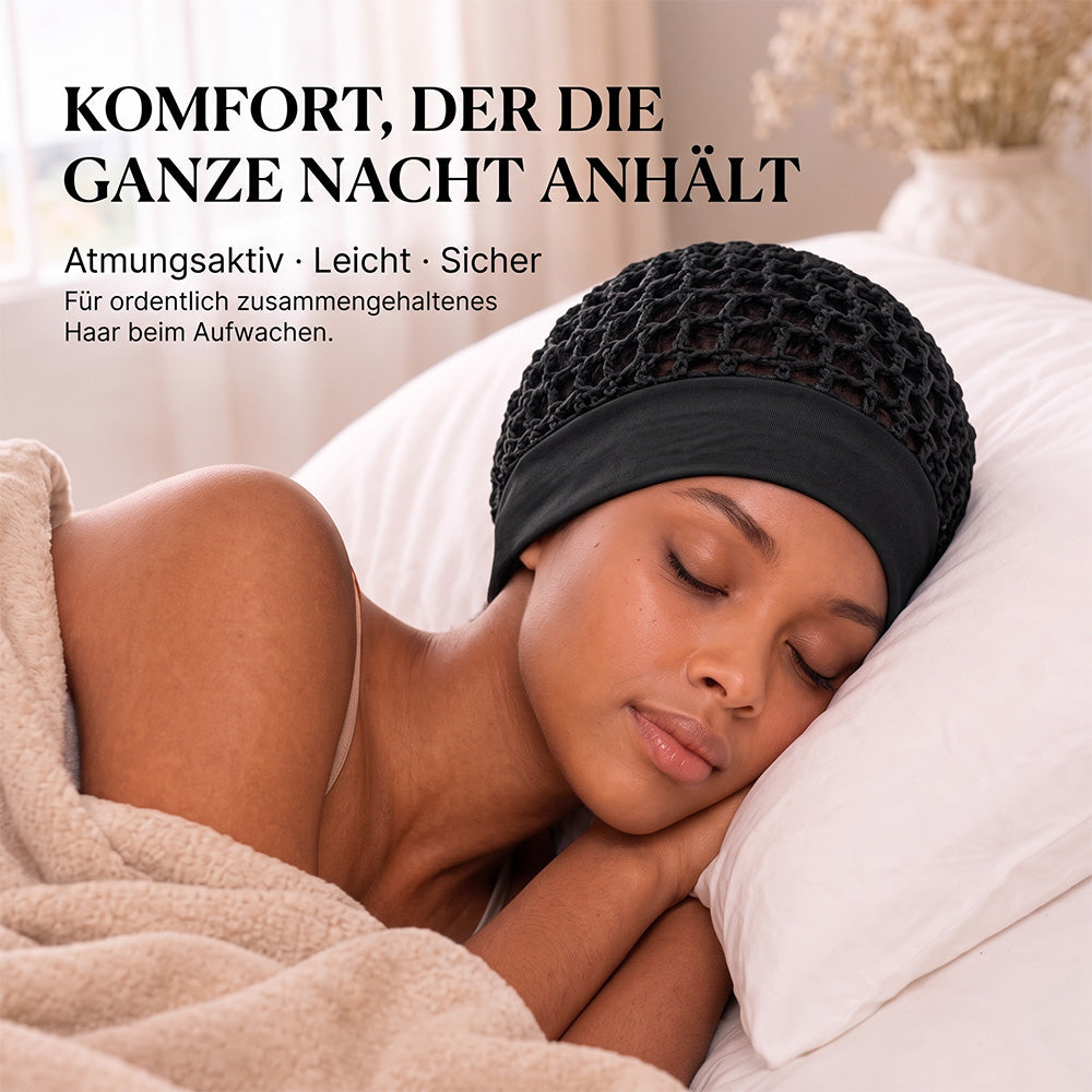 TYIIMAX™ 3-teiliges Nachthauben-Set aus Stretch-Satin – Haarhaube mit breiter Krempe für die nächtliche Haarpflege