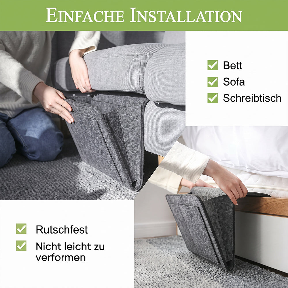 🥳TOP-ANGEBOT🥳💞Über 10.000 Stück verkauft! Nachttisch-Organizer mit vielen Fächern, aus weichem Filz & kinderleichter Montage. Alles griffbereit – hol dir deinen! ✅