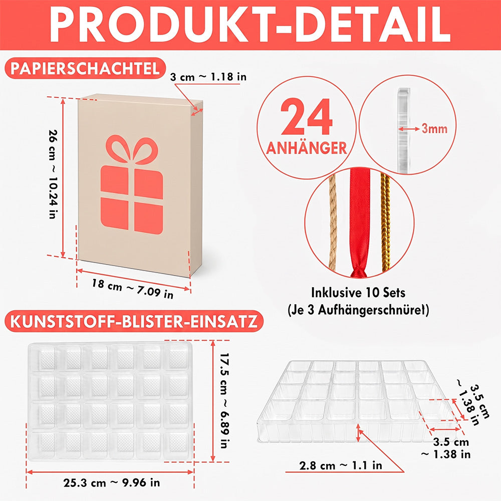24-tägiger festlicher Countdown, Blind Box mit Pudel-Figuren – Geschenk für Hundeliebhaber