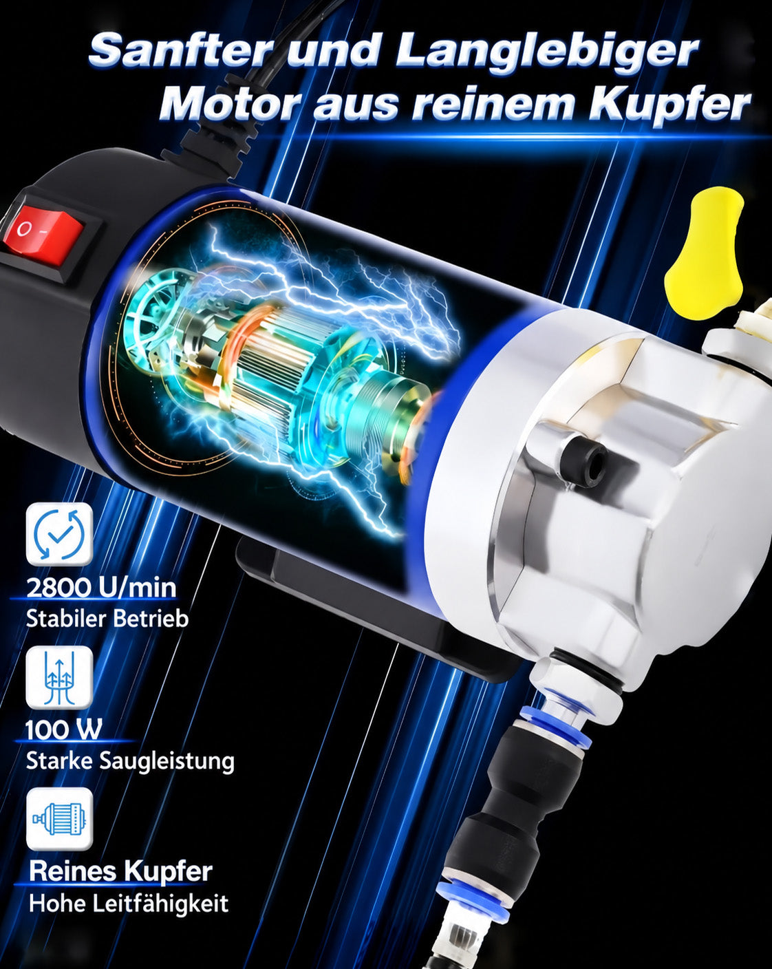 12V 100W Hochleistungs-Ölpumpe mit Selbstansaugung