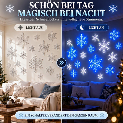 ❄️TYIIMAX LED-Schneeflocken-Wandleuchten-Set (12 Stück)