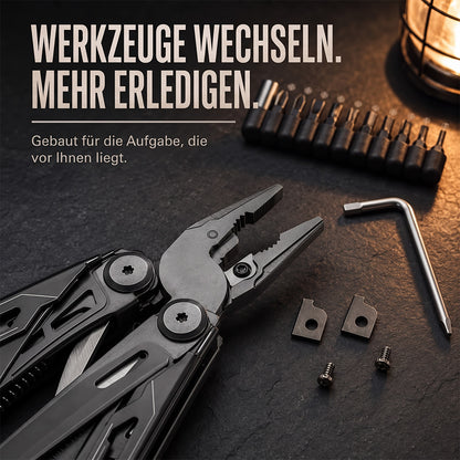TYIIMAX™ 28-in-1-Multitool mit großer Schere | Kompaktes Outdoor-Werkzeug für Camping & Reparaturen