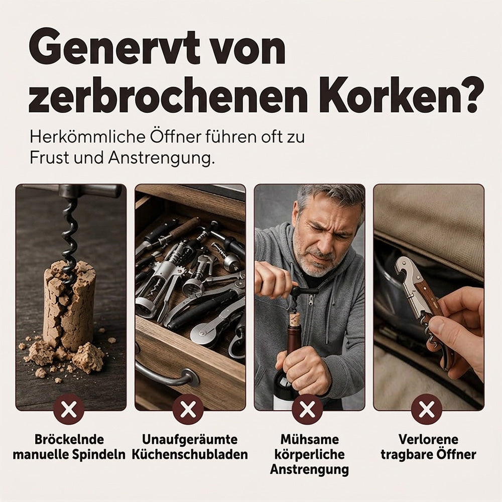 🍷Wandflaschenöffner ⚙️ – Vintage, dekorativ & kraftsparend 🥂