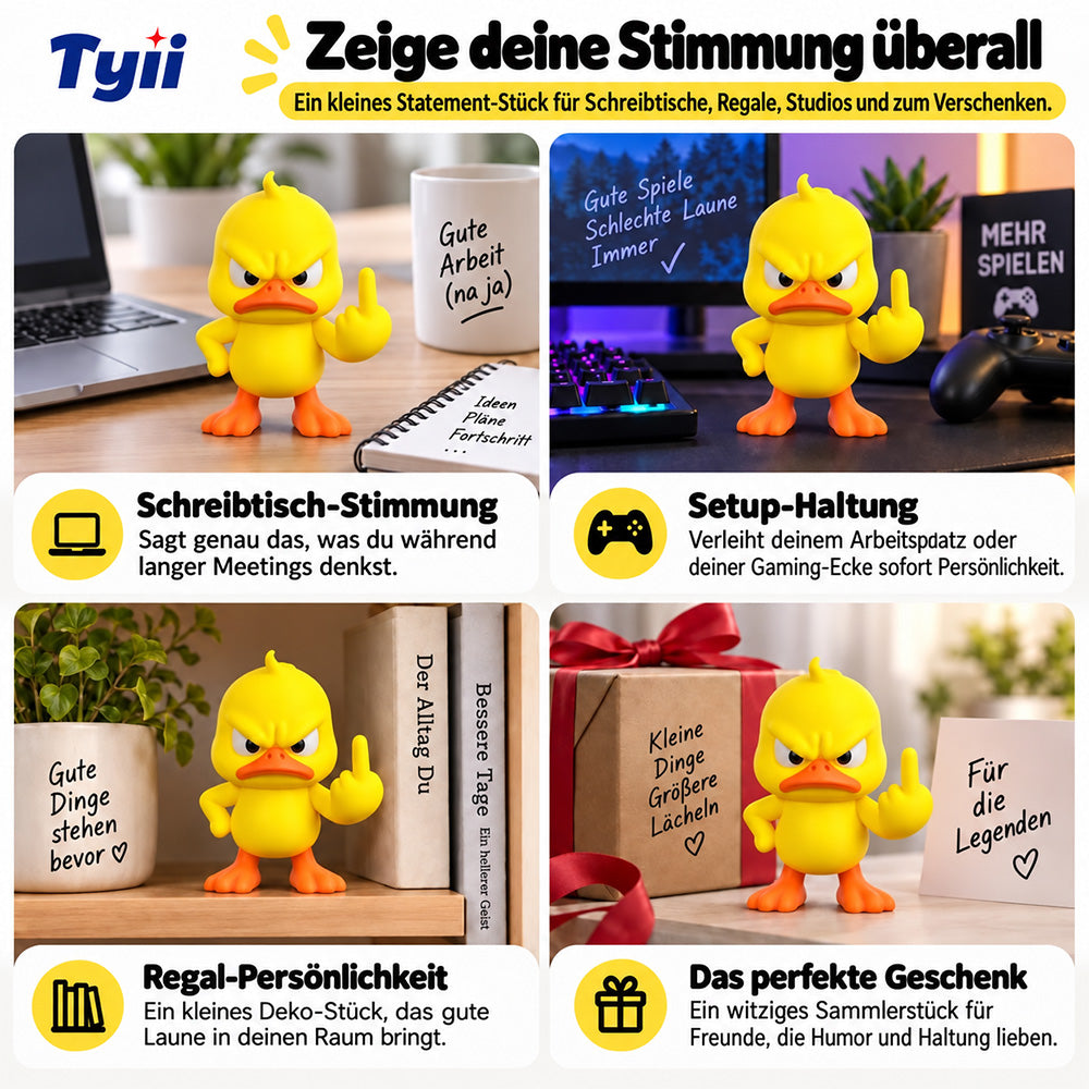 TYII Lustige Figur einer wütenden Ente