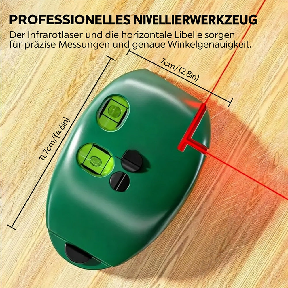 90°-Rotlaser-Nivelliergerät – Selbstnivellierender Linienlaser (20 m) für Bauwesen und Heimwerken