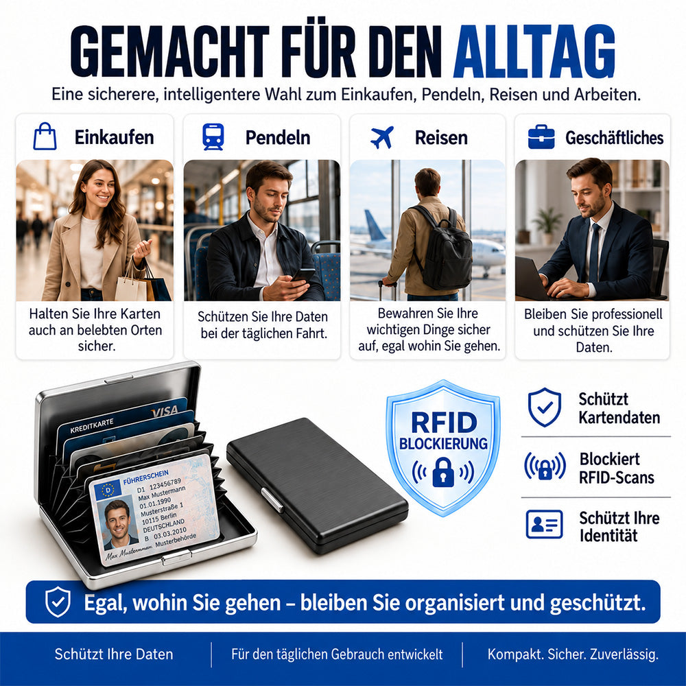 Tyiimax™ RFID-blockierender Kartenhalter aus Metall