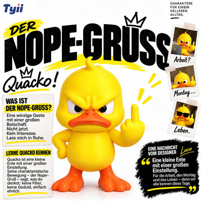TYII Lustige Figur einer wütenden Ente