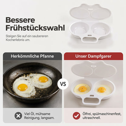 🥚✨ Mikrowellen-Eierpochierer mit zwei Fächern | Schnelles & gesundes Frühstück in Minuten 🍳