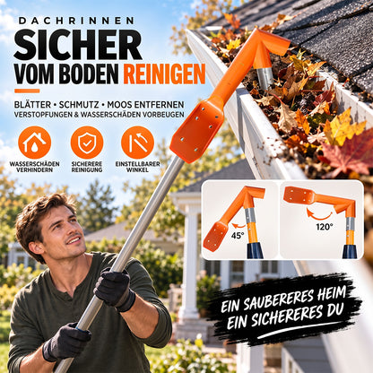 Werkzeuge zur Dachrinnenreinigung ohne Klettern