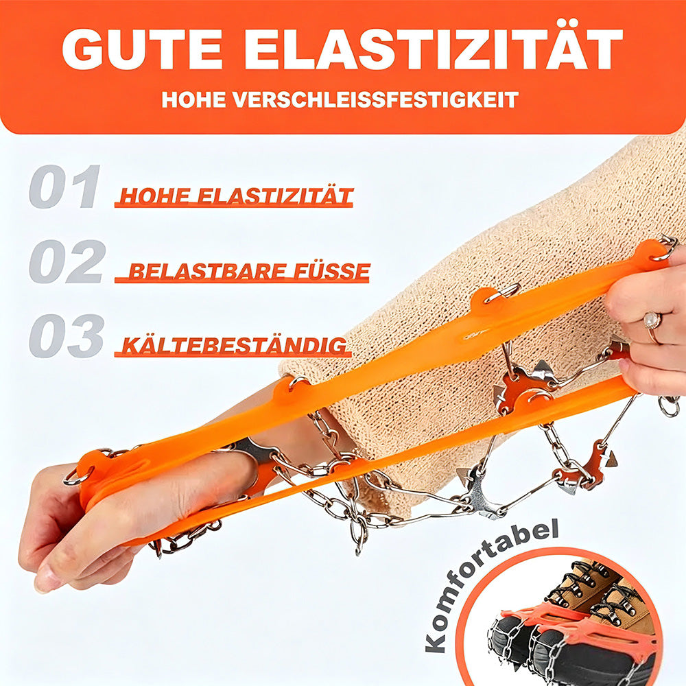 ❄️ TYII™ 8-Zacken-Schuhspikes – Rutschfeste Schneekrallen mit Edelstahlketten für Winter, Wandern & Outdoor