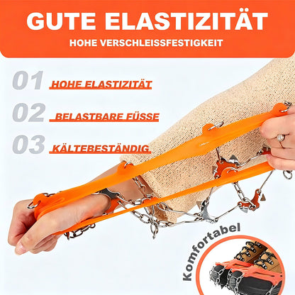 ❄️ TYII™ 8-Zacken-Schuhspikes – Rutschfeste Schneekrallen mit Edelstahlketten für Winter, Wandern & Outdoor
