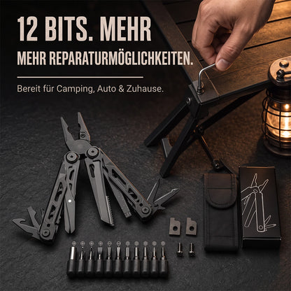 TYIIMAX™ 28-in-1-Multitool mit großer Schere | Kompaktes Outdoor-Werkzeug für Camping & Reparaturen
