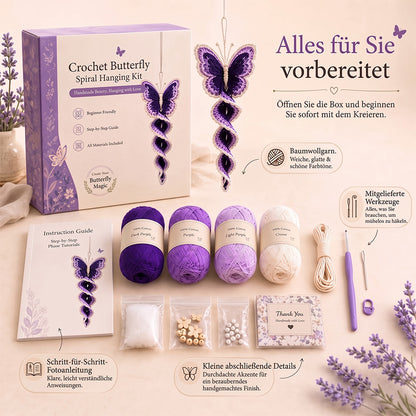 🧶🌿 Häkelnadel-Set für spiralförmige Ornamente – Ein anfängerfreundliches DIY-Set zur Gartentierdekoration