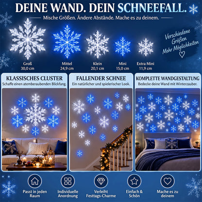 ❄️TYIIMAX LED-Schneeflocken-Wandleuchten-Set (12 Stück)
