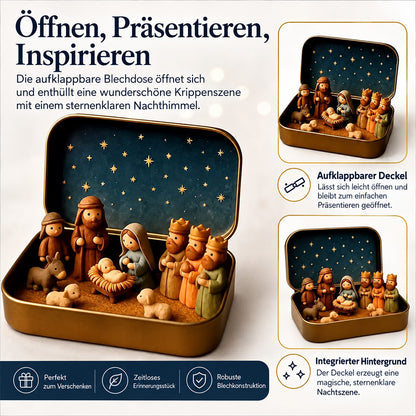 🎄 Mini-Krippenszene im Taschenformat mit Aufbewahrungsbox