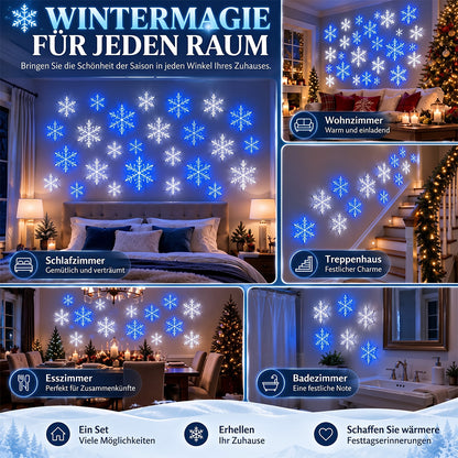 ❄️TYIIMAX LED-Schneeflocken-Wandleuchten-Set (12 Stück)