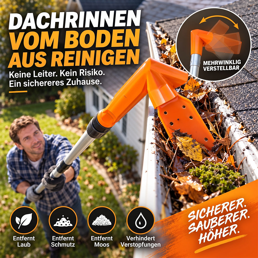 Werkzeuge zur Dachrinnenreinigung ohne Klettern