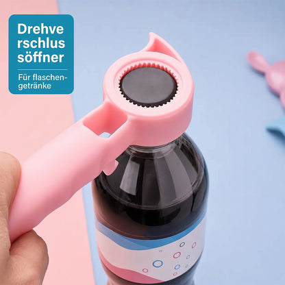 4-in-1-Multifunktionsöffner für Flaschen und Gläser – Küchenhelfer in Hasenform mit Flaschenöffner 🐰🍾