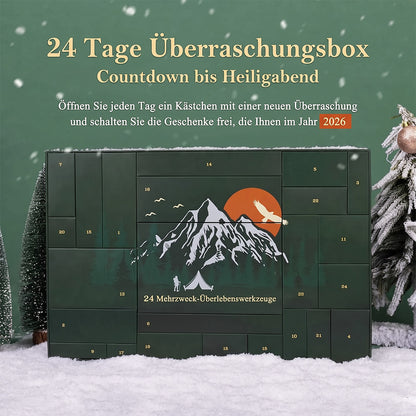 🛠️24-Tage-Überlebenskalender – Notfallausrüstung-Countdown-Geschenkbox🎁