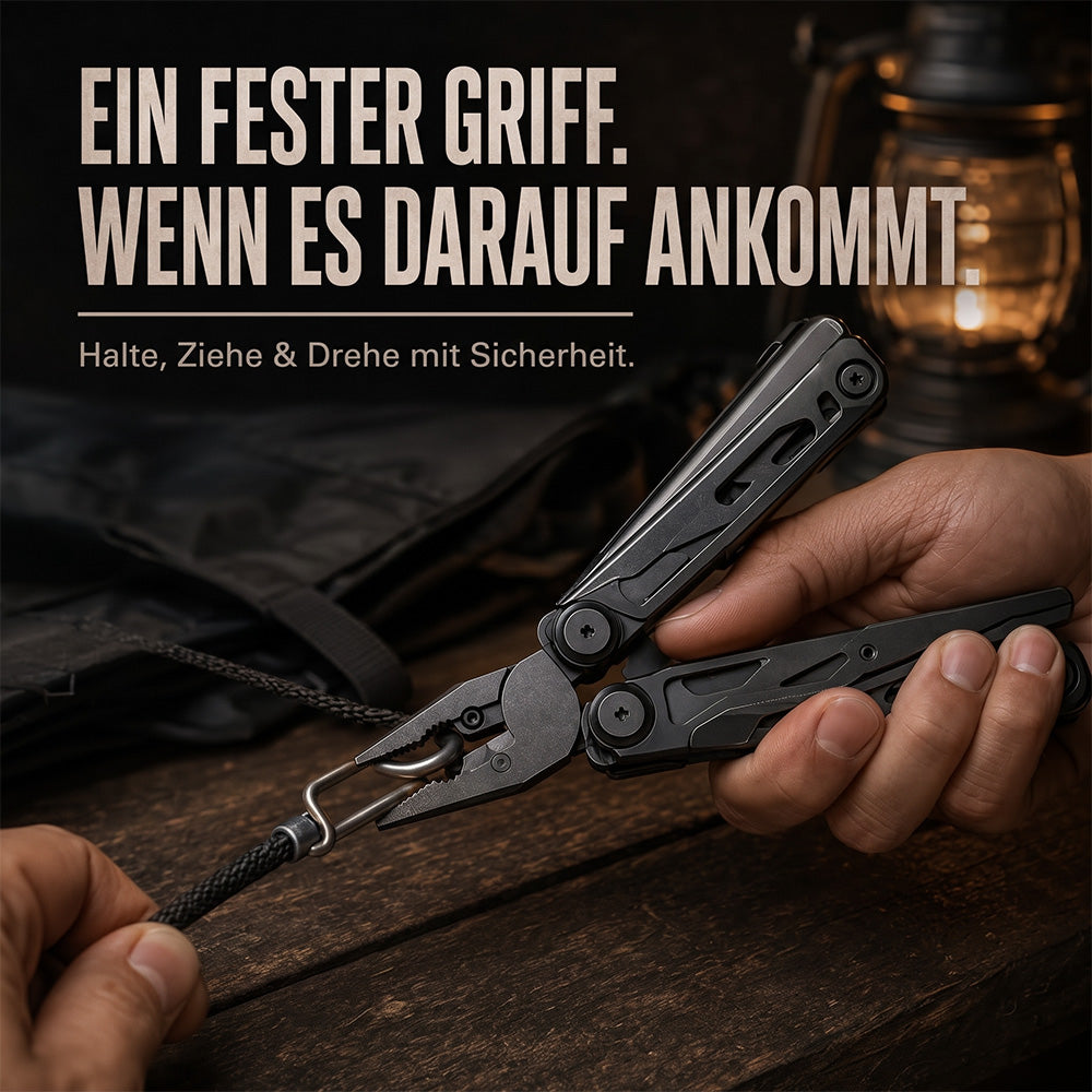 TYIIMAX™ 28-in-1-Multitool mit großer Schere | Kompaktes Outdoor-Werkzeug für Camping & Reparaturen