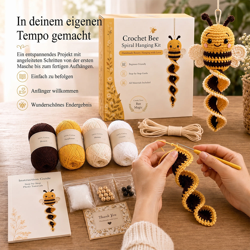 🧶🌿 Häkelnadel-Set für spiralförmige Ornamente – Ein anfängerfreundliches DIY-Set zur Gartentierdekoration