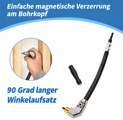 🔧 Flexibler 90-Grad-Winkelvorsatz mit langer biegsamer Welle