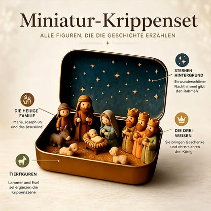 🎄 Mini-Krippenszene im Taschenformat mit Aufbewahrungsbox