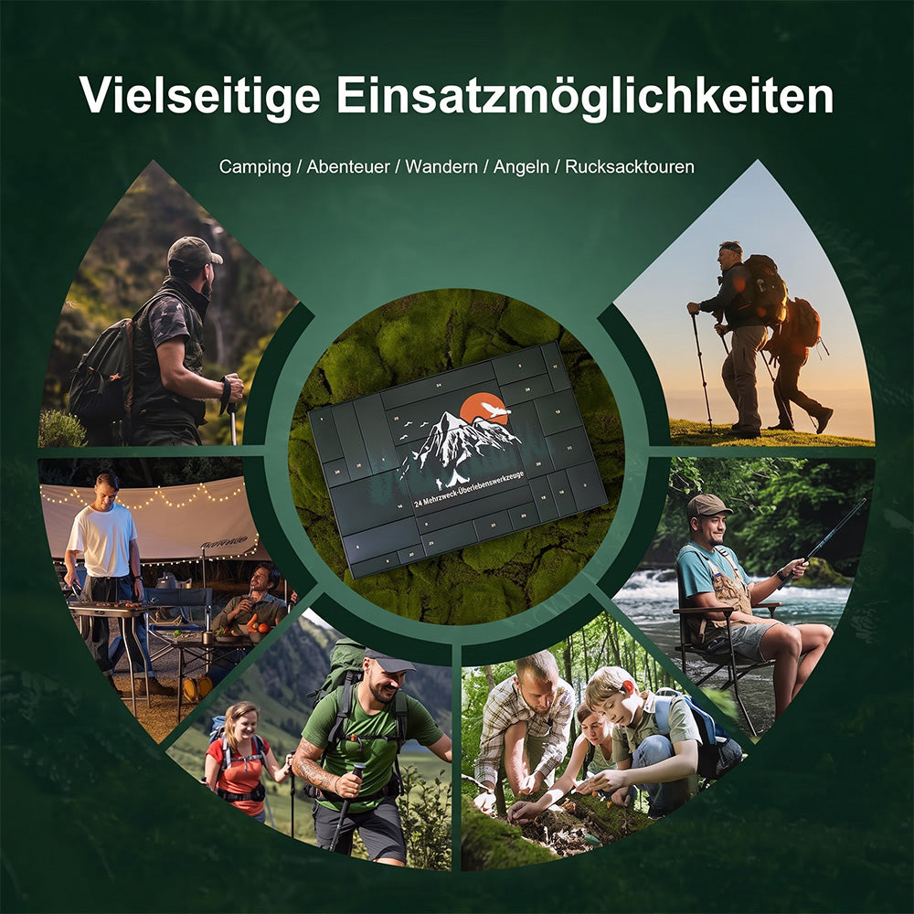 🛠️24-Tage-Überlebenskalender – Notfallausrüstung-Countdown-Geschenkbox🎁