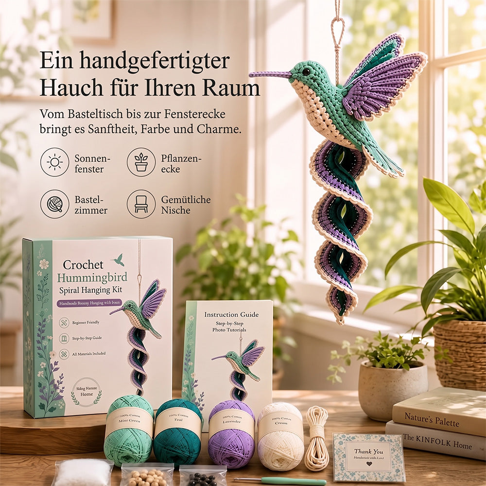 🧶🌿 Häkelnadel-Set für spiralförmige Ornamente – Ein anfängerfreundliches DIY-Set zur Gartentierdekoration