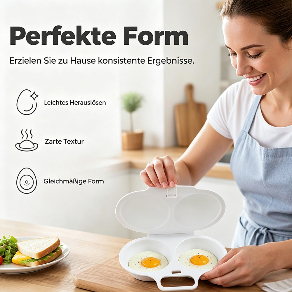 🥚✨ Mikrowellen-Eierpochierer mit zwei Fächern | Schnelles & gesundes Frühstück in Minuten 🍳