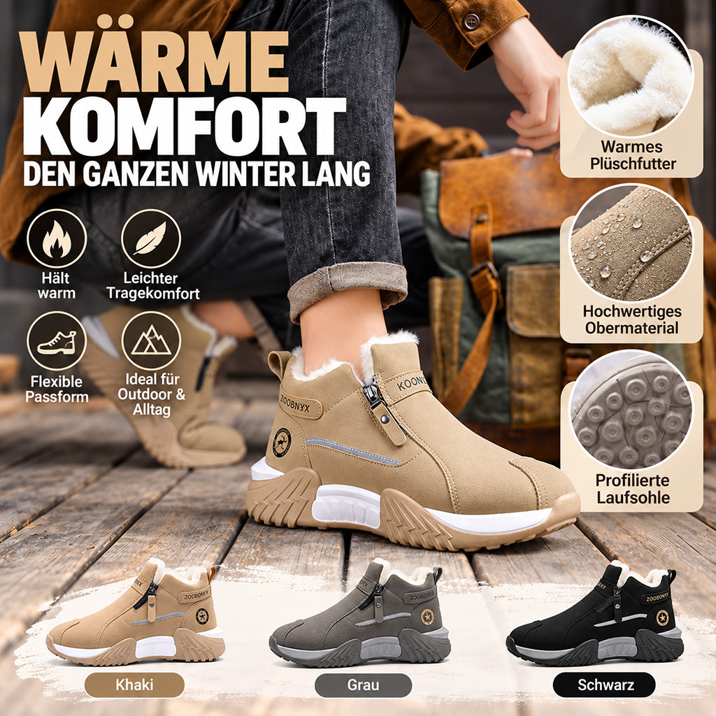 TYII™ Gefütterte Winterstiefeletten – Warm, Rutschfest & Bequem für Damen und Herren ❄️