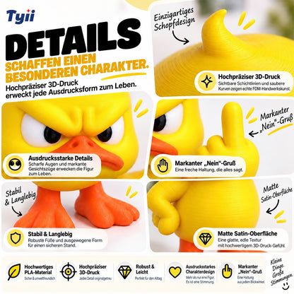 TYII Lustige Figur einer wütenden Ente