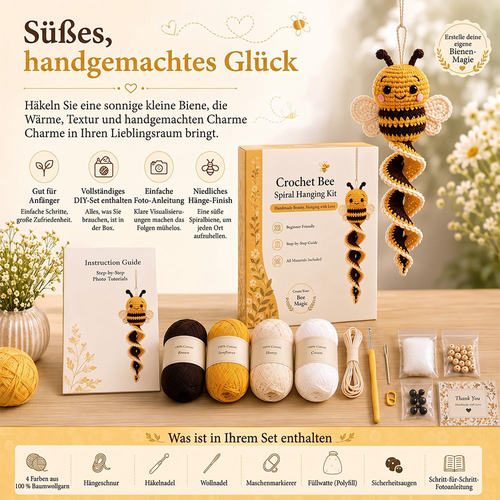 🧶🌿 Häkelnadel-Set für spiralförmige Ornamente – Ein anfängerfreundliches DIY-Set zur Gartentierdekoration