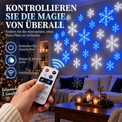 ❄️TYIIMAX LED-Schneeflocken-Wandleuchten-Set (12 Stück)