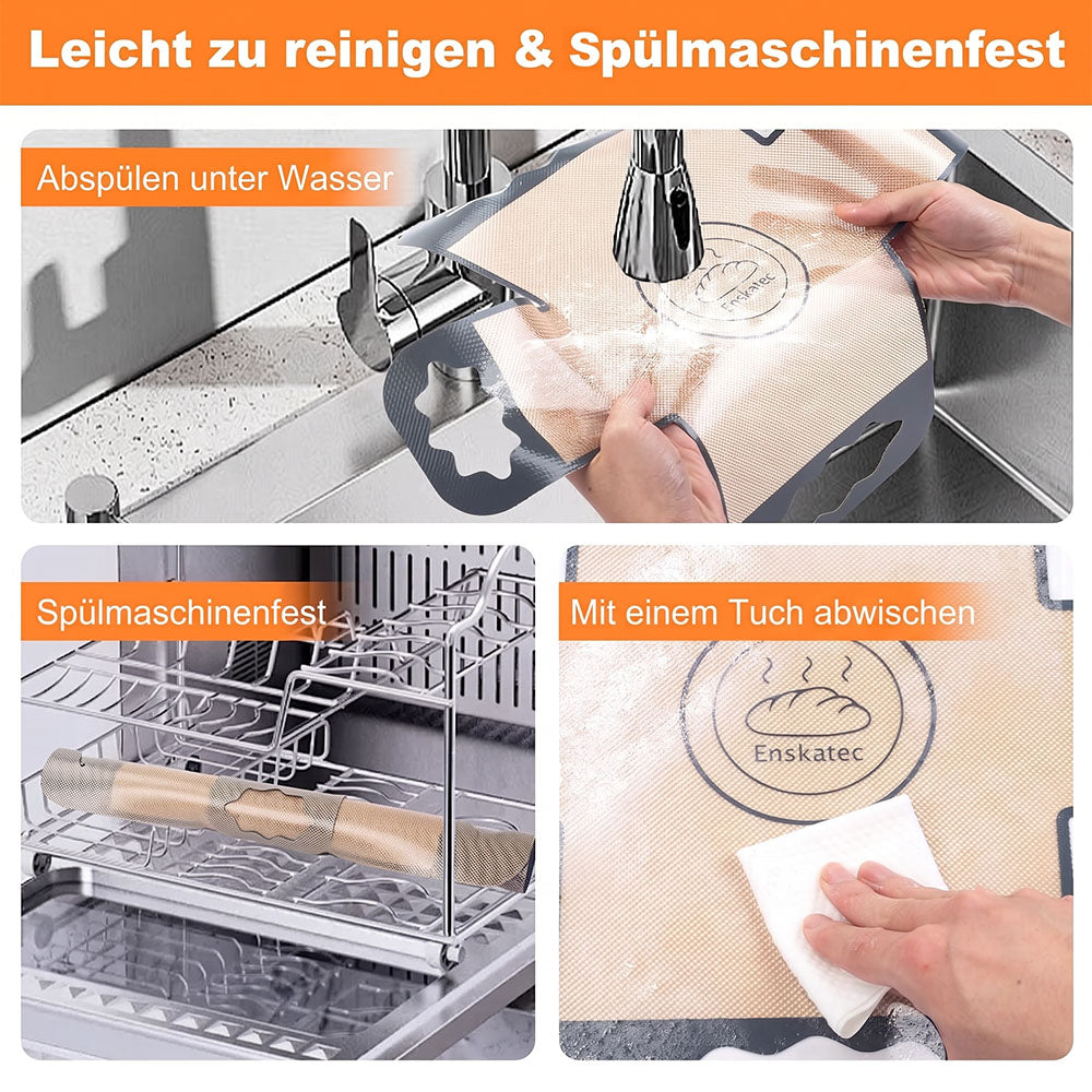 Tyiimax™ Silikon-Backmatte für Brot mit 4 Griffen